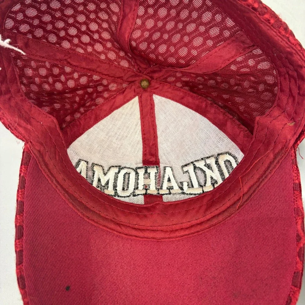 Unbranded Oklahoma Sooners Hat Mesh Cap Mens OSFM Red Embroidered NCAA